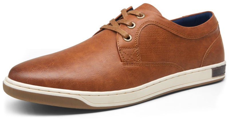 Vostey Men's Fashion Sneakers Brown Simple Leisure Style Casual Shoes(B81Q11 Yellow Brown 14) - Image 1